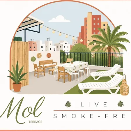Mol-terrace, En-suite Bathroom, Fridge & Tv 3*